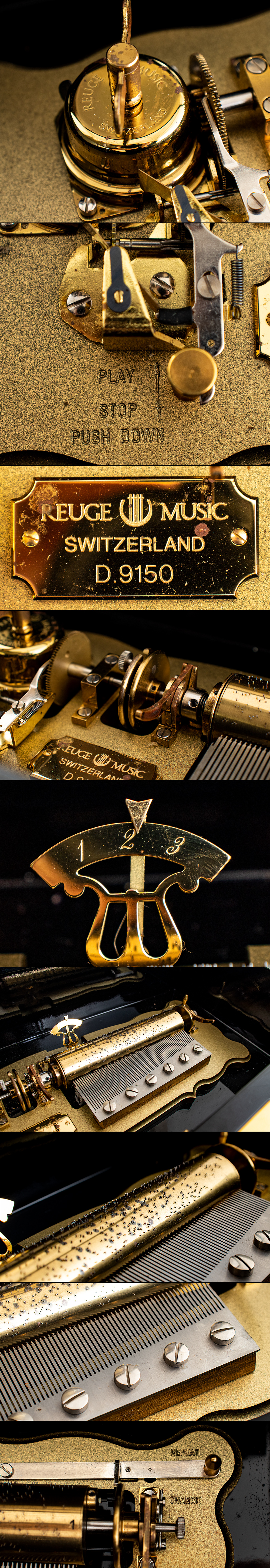 REUGE リュージュ オルゴール 15曲 72弁シリンダー4本